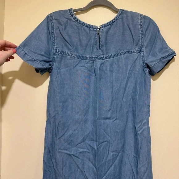 Women’s BeachLunchLounge Brand Denim Blue Short Sleeve Summer Midi Dress Size  S - Picture 14 of 15